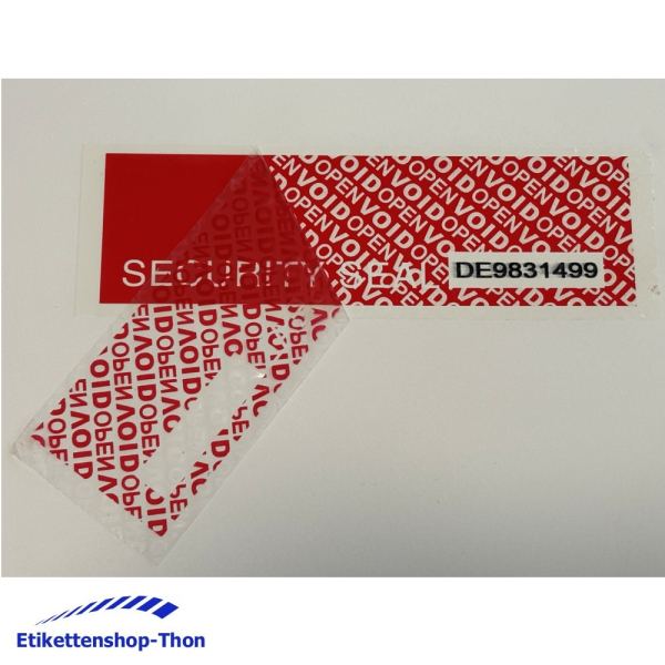 Sicherheitsklebeband / Siegel-Klebeband - mit Seriennummer - auf Rolle - 48 mm x 50 m / 330 Stück